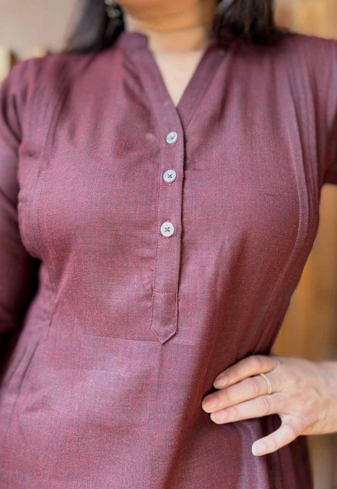 Maroon Cotton Cord Set
