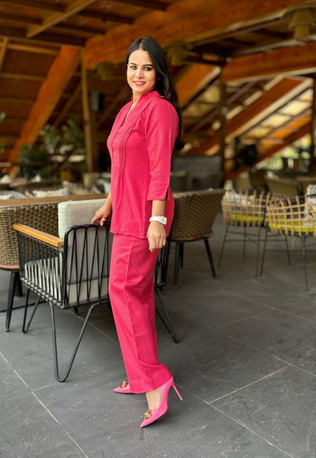 Pink Cotton Cord Set