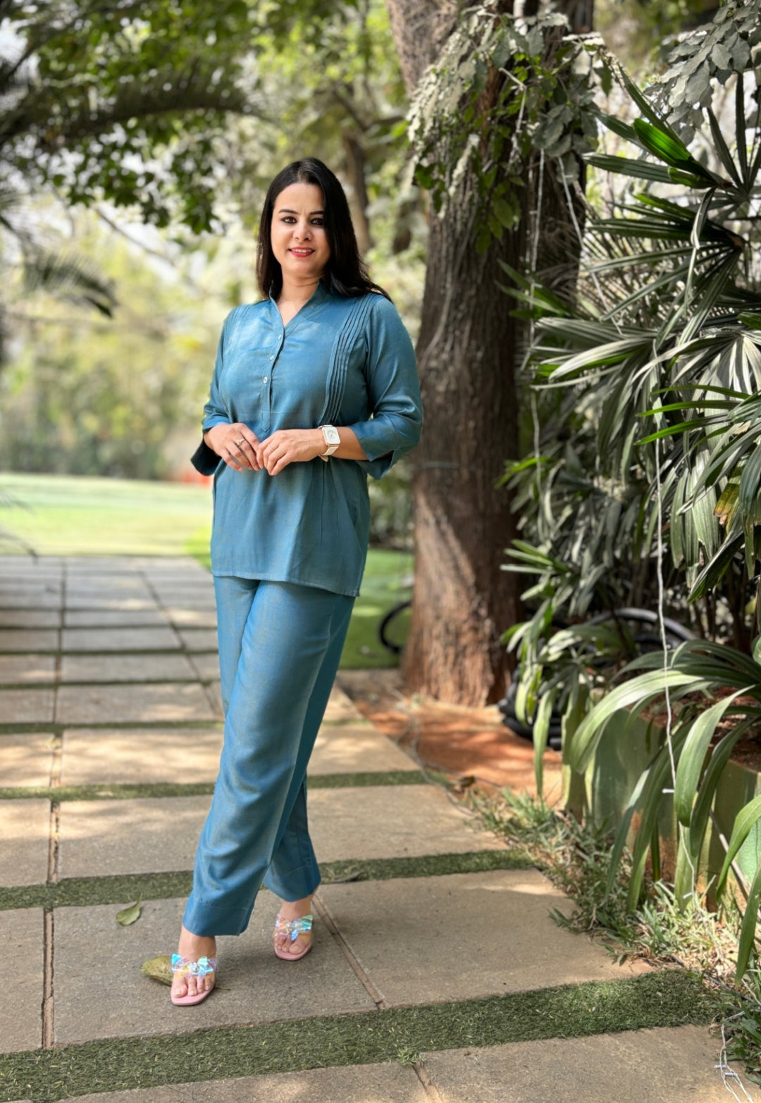 Blue Cotton Cord Set