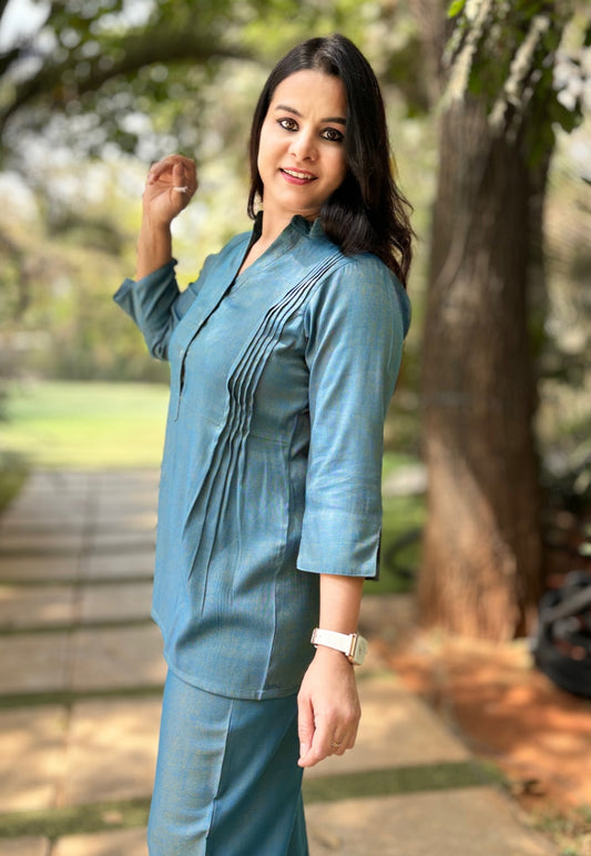 Blue Cotton Cord Set