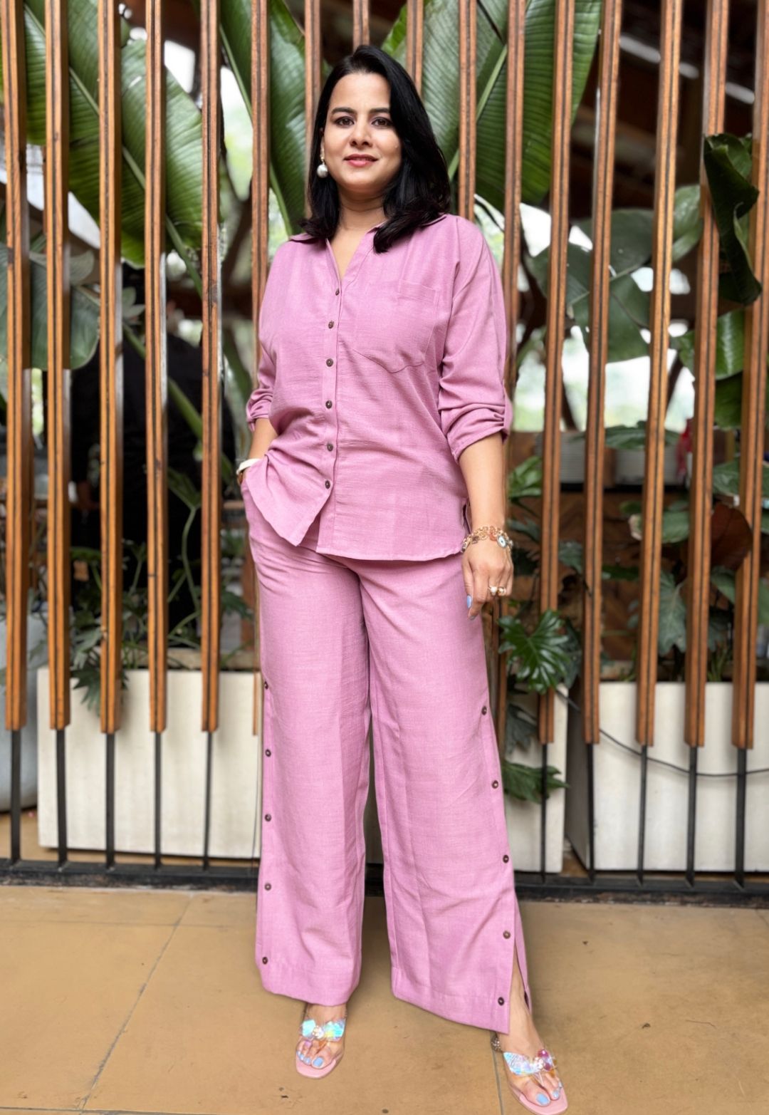 Onion Pink Cotton Cord Set