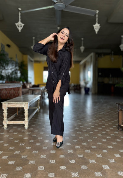 Black Cotton Cord Set