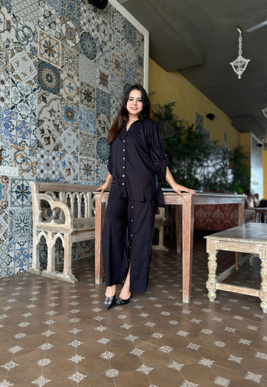 Black Cotton Cord Set