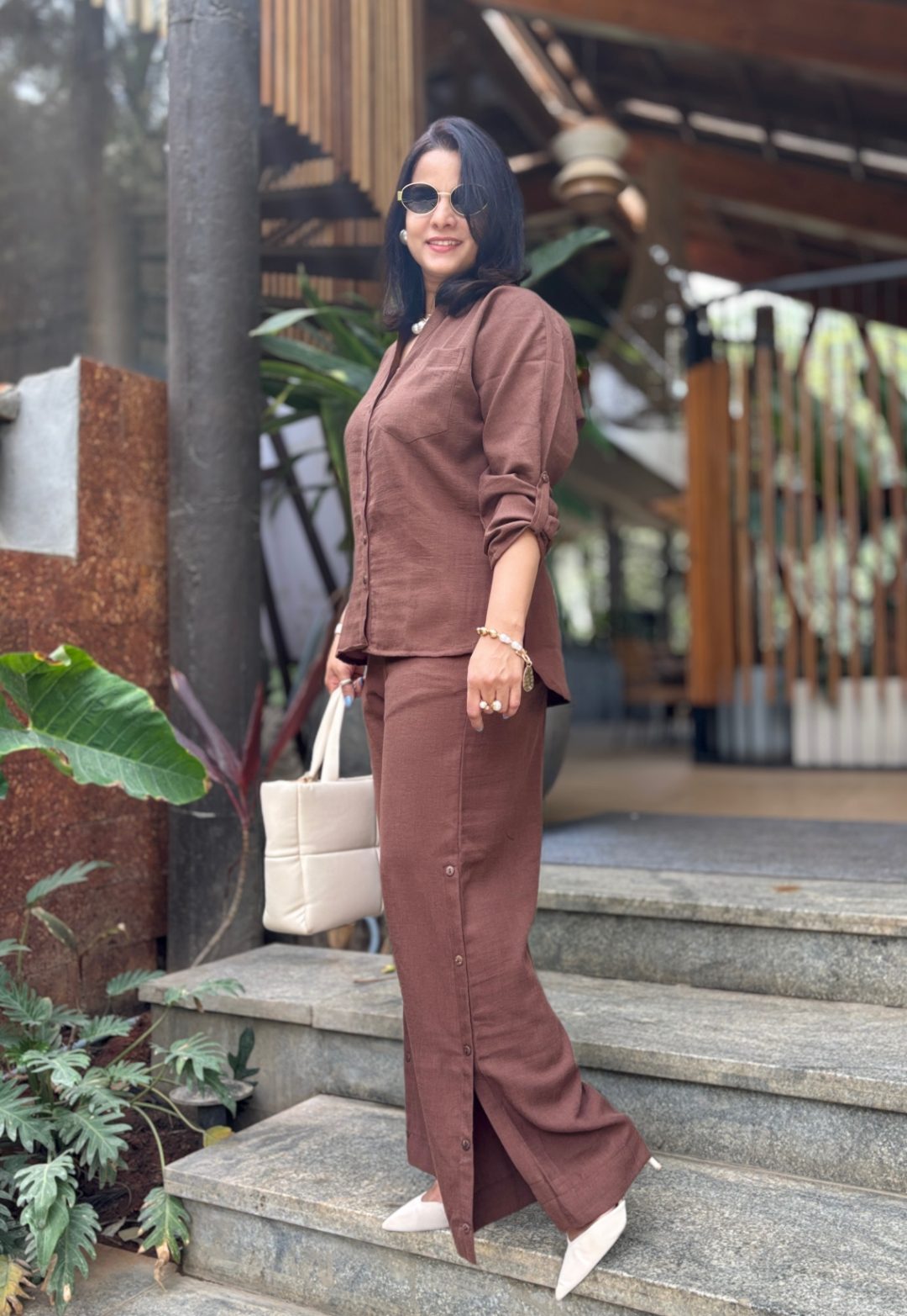 Brown Cotton Cord Set