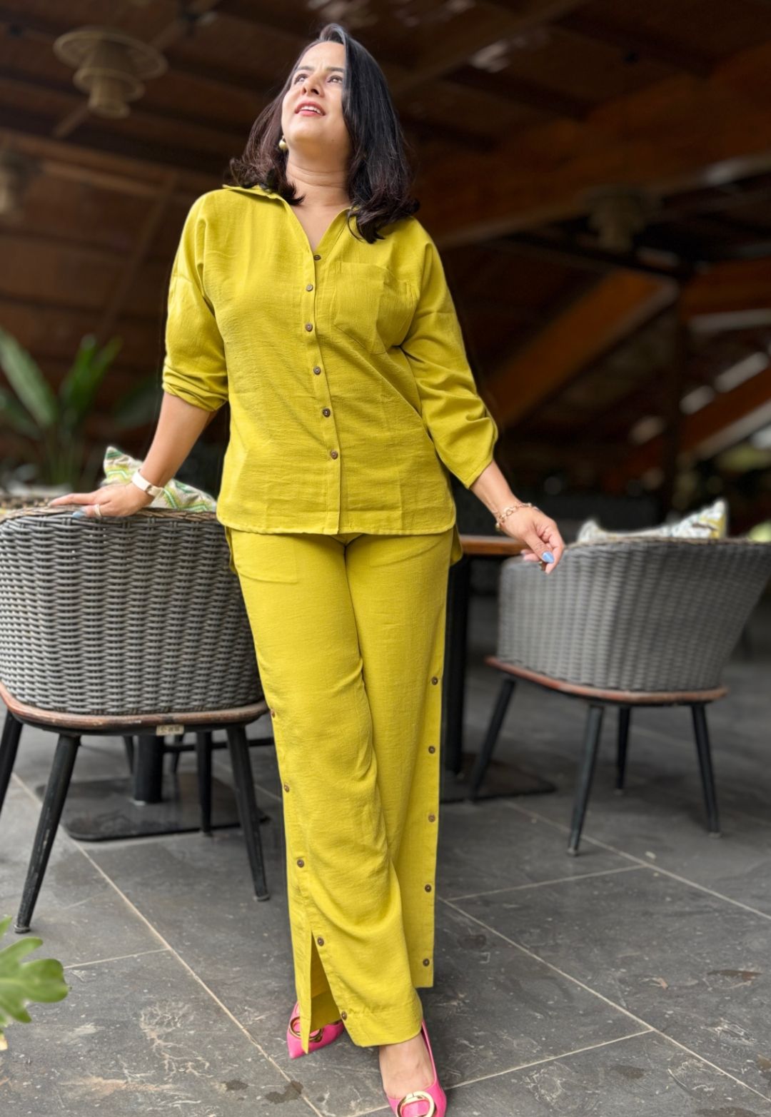 Chrome Yellow Cotton Cord Set