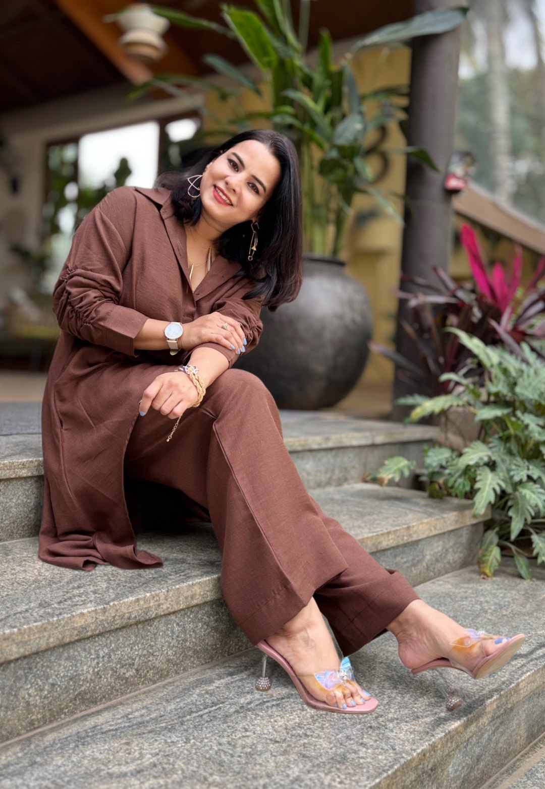 Brown Cotton Cord Set