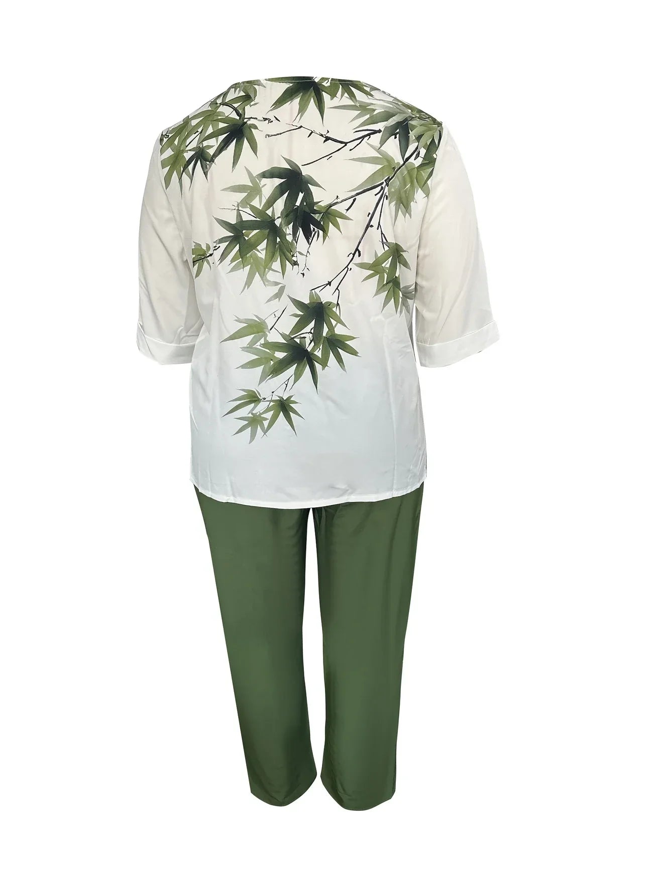 Leaf Ease Plus Size Casual Set
