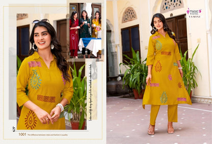 fancy and subtle floral design kurti pair