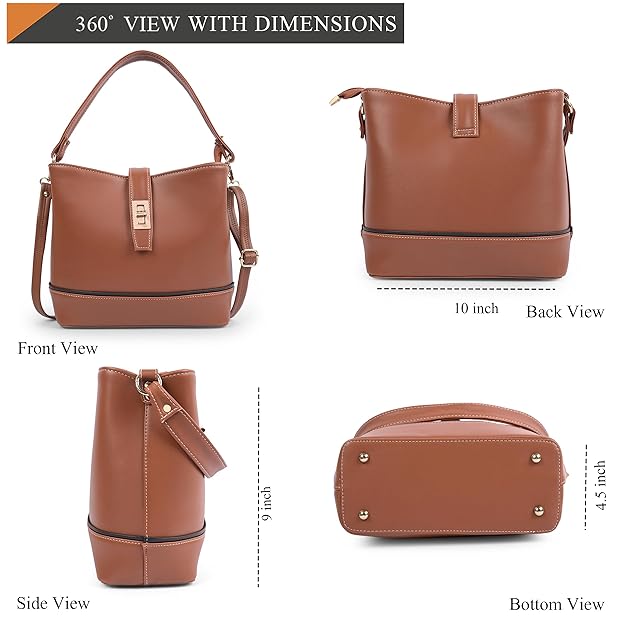Women's Girls Bucket Cross Body Bag with Sling