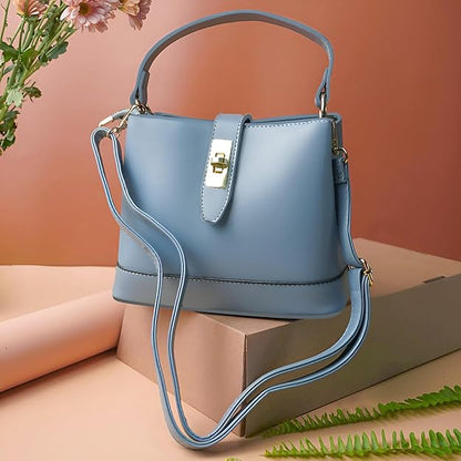 Women's Girls Bucket Cross Body Bag with Sling