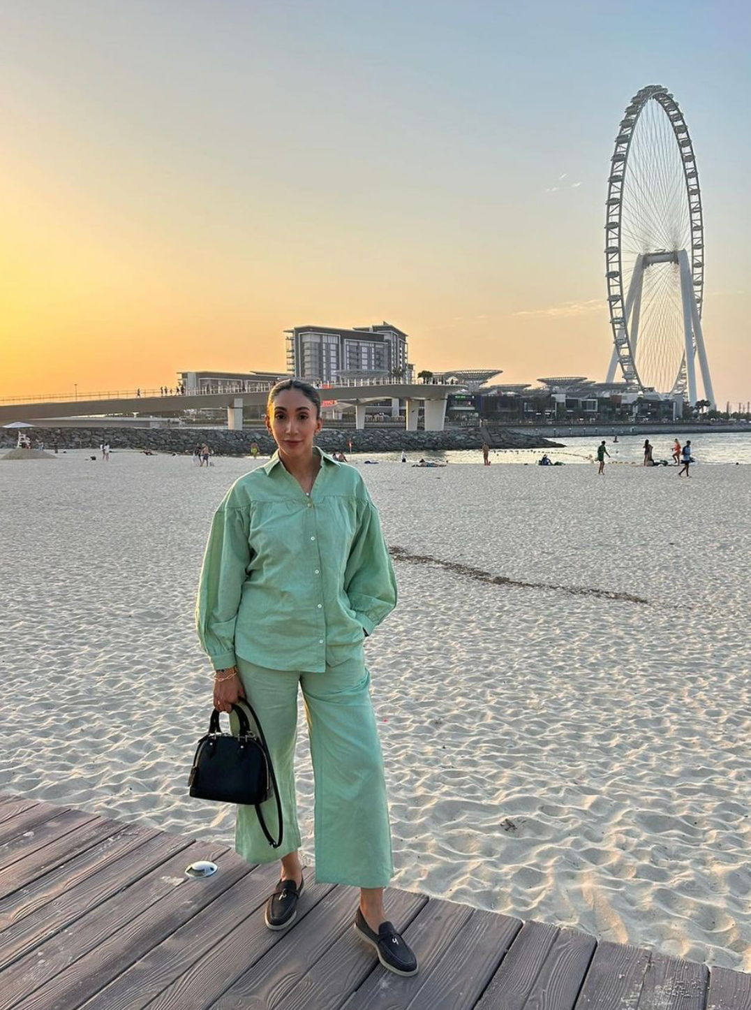Pista Green Co-Linen Coord Set