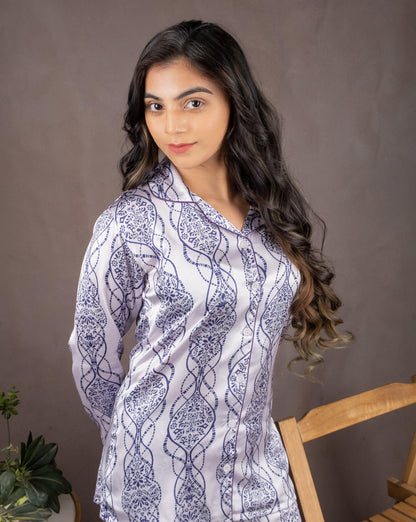 Blissful Blue Artistry Ensemble PJ Set