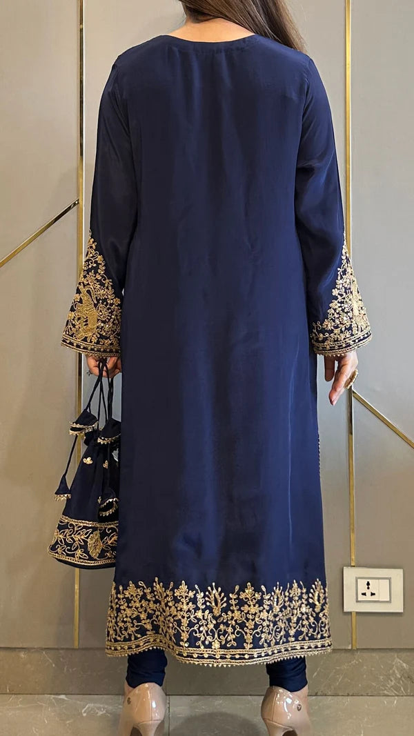 Baroque Crepe Phiran Kurta with Churidar
