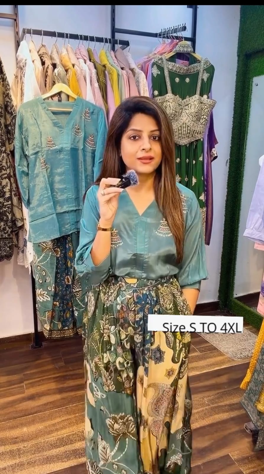 New Stylish 2in1  Shirt And Palazza Suit Set