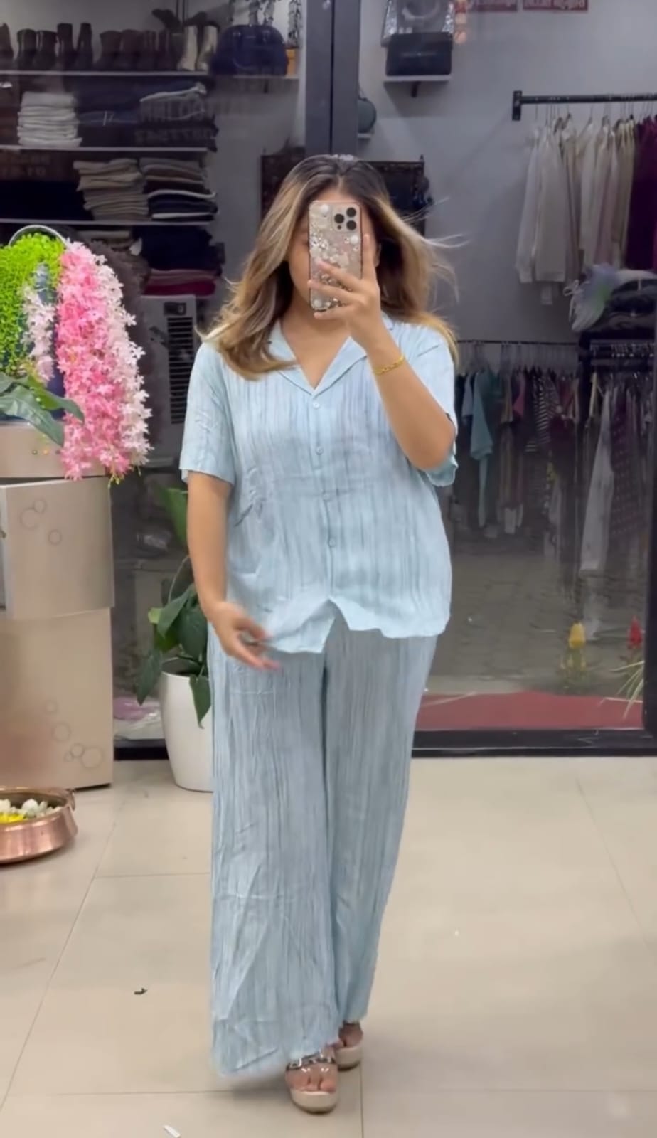 New Color Stylish Cotton Mix Linen Co-Ord Set