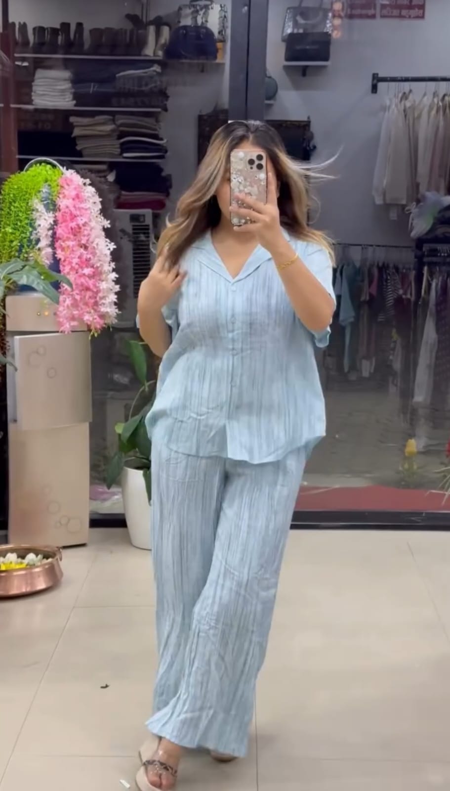 New Color Stylish Cotton Mix Linen Co-Ord Set