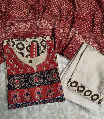 Featuring Fully Elegant Premium Muslin Suit Set Which is Beautifully Decorated With Hand Khatli Work And Original Mirror Work With Butti Pattern.(WARED09)