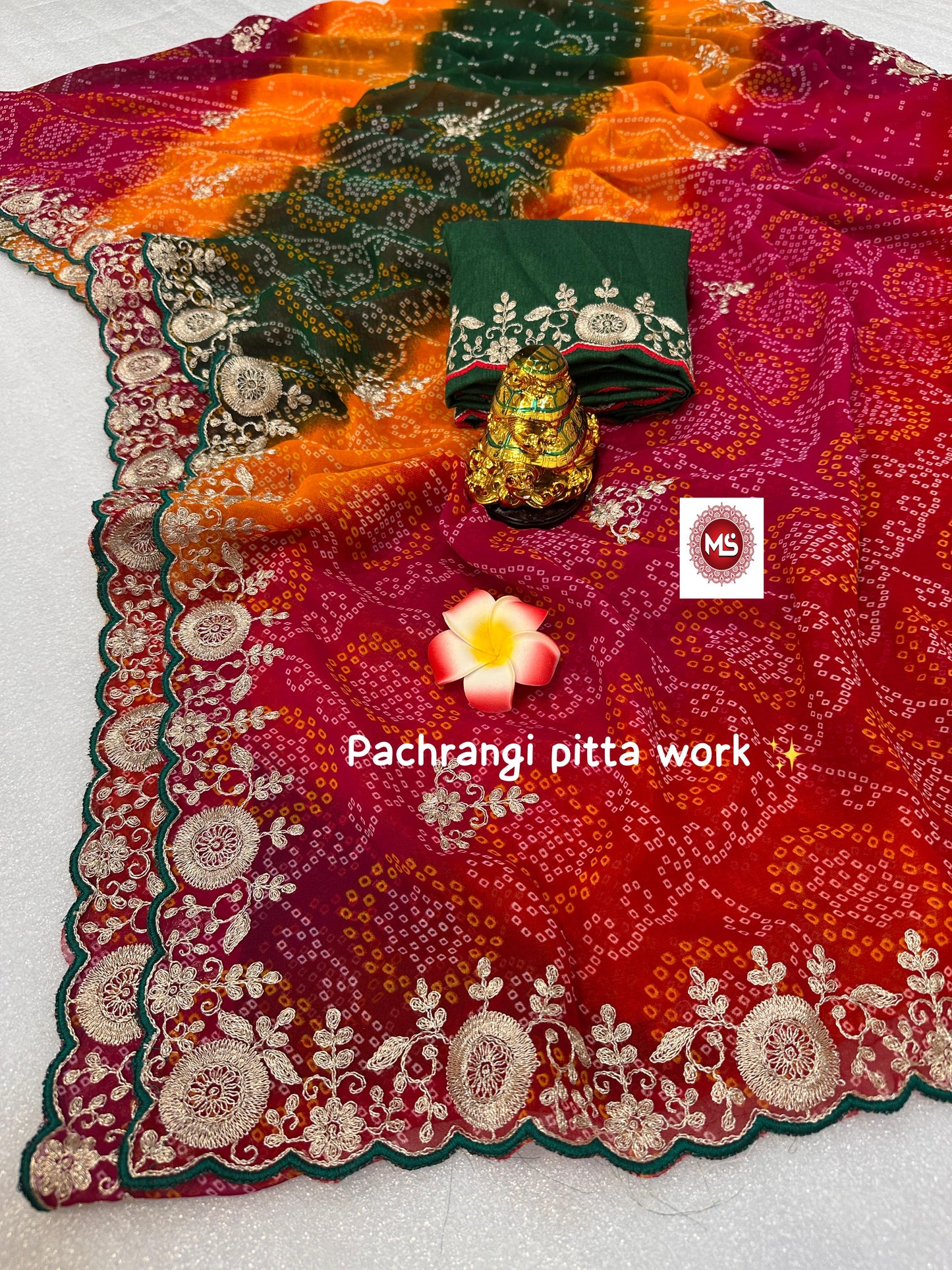 *pacrangi special bandhej pattern sarees..
