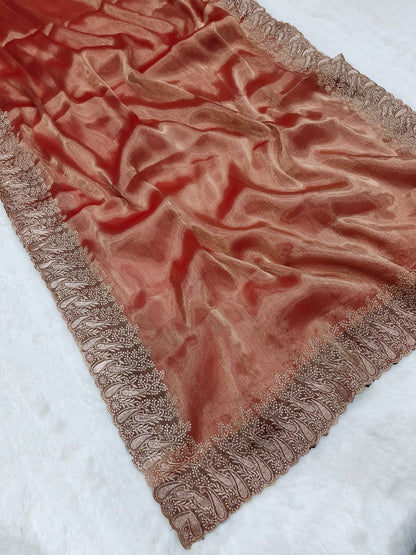 Sangani New Designer Brown Saree Launch