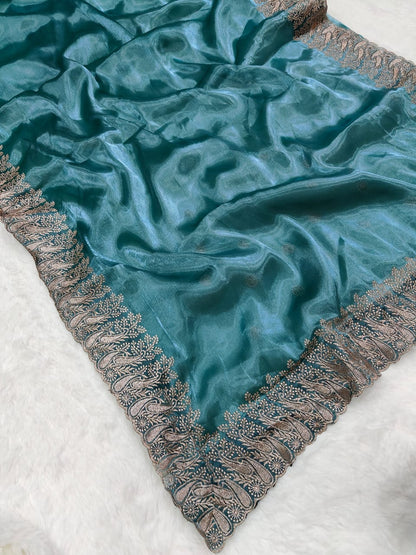 Sangani New Designer Blue Saree Launch
