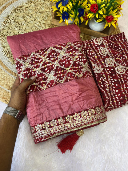 BRAND UPGRAD HUB PURE GOLD CRUSH SAREE