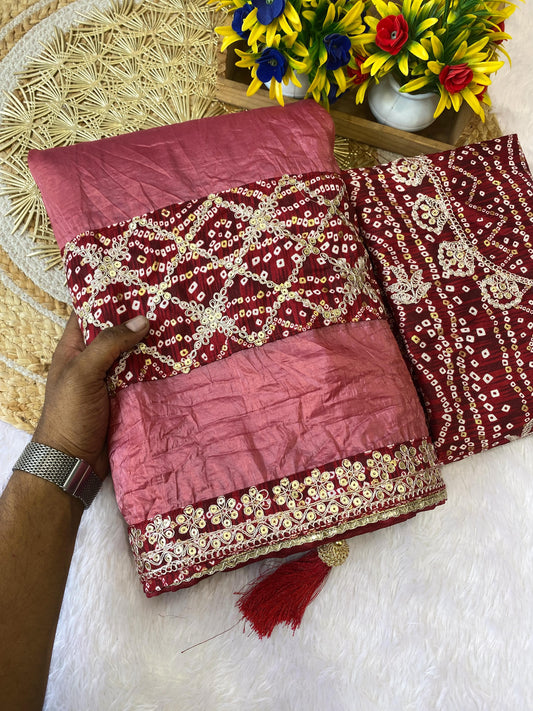 BRAND UPGRAD HUB PURE GOLD CRUSH SAREE