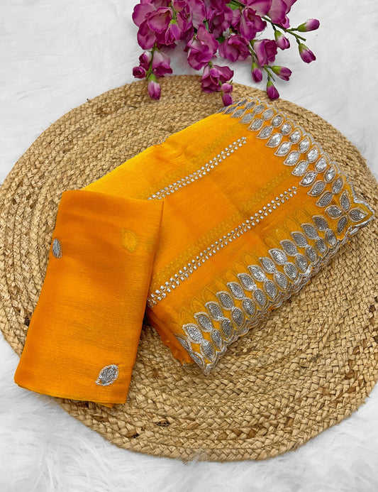 Pure soft Jimmy choo silk sarees with amazing sequence work