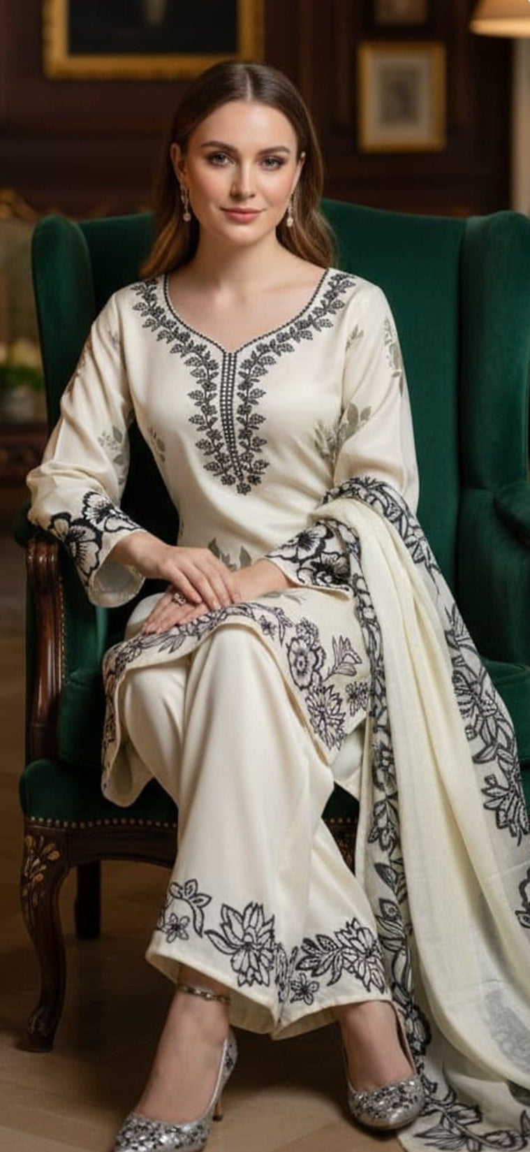Luxe Silk Cord Set – Ivory Grace