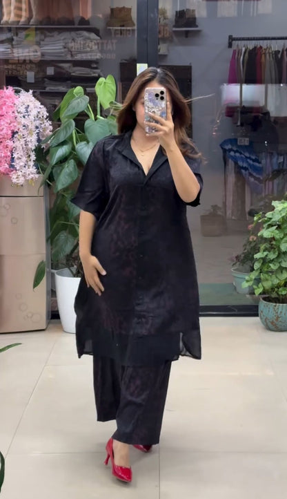Lacey Dress print satin Co rd set Celeste  Lacey Dress