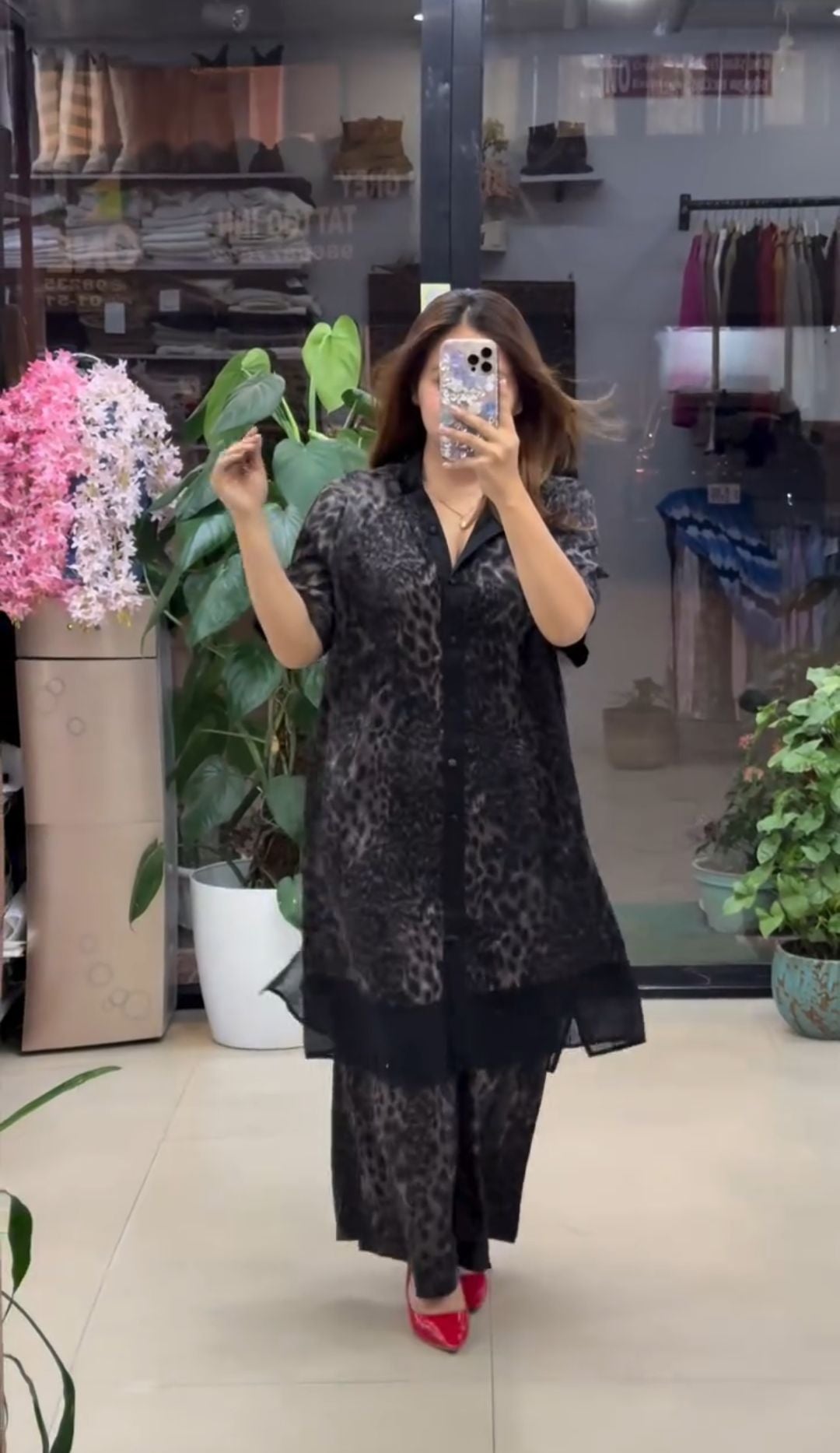 Lacey Dress print satin Co rd set Celeste  Lacey Dress