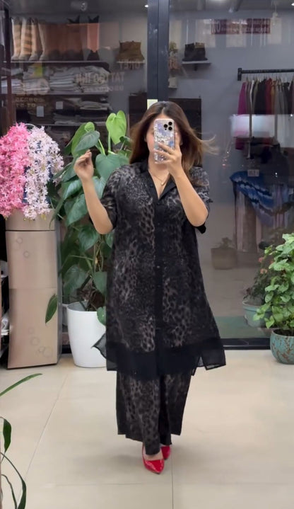 Lacey Dress print satin Co rd set Celeste  Lacey Dress