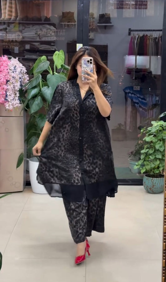 Lacey Dress print satin Co rd set Celeste  Lacey Dress