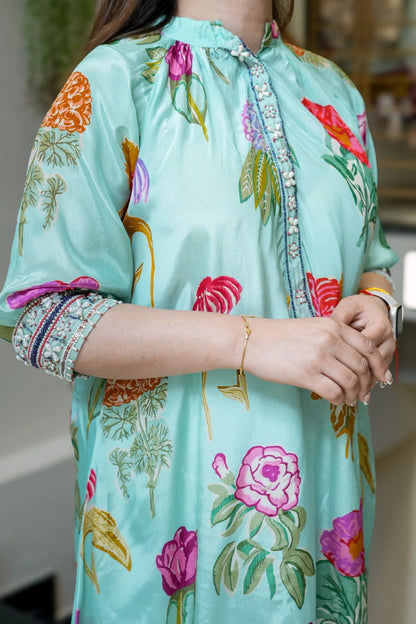 Saumiya floral printed pure and soft crepe cord-set for women
