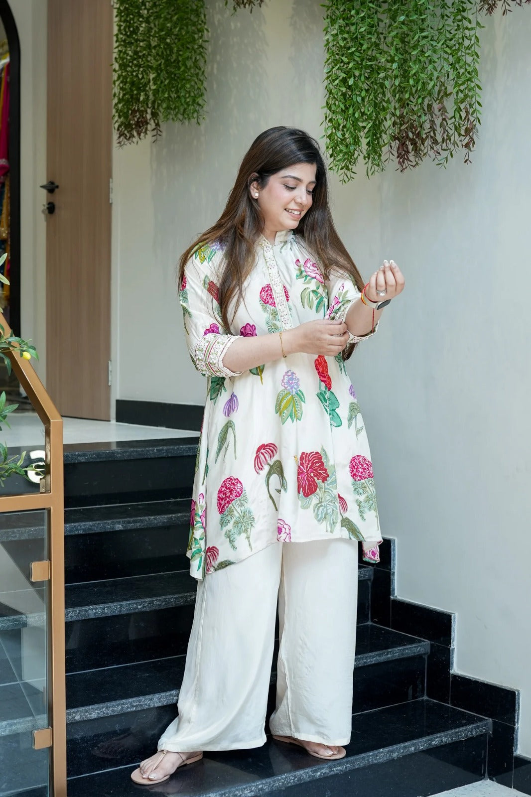 Saumiya floral printed pure and soft crepe cord-set for women