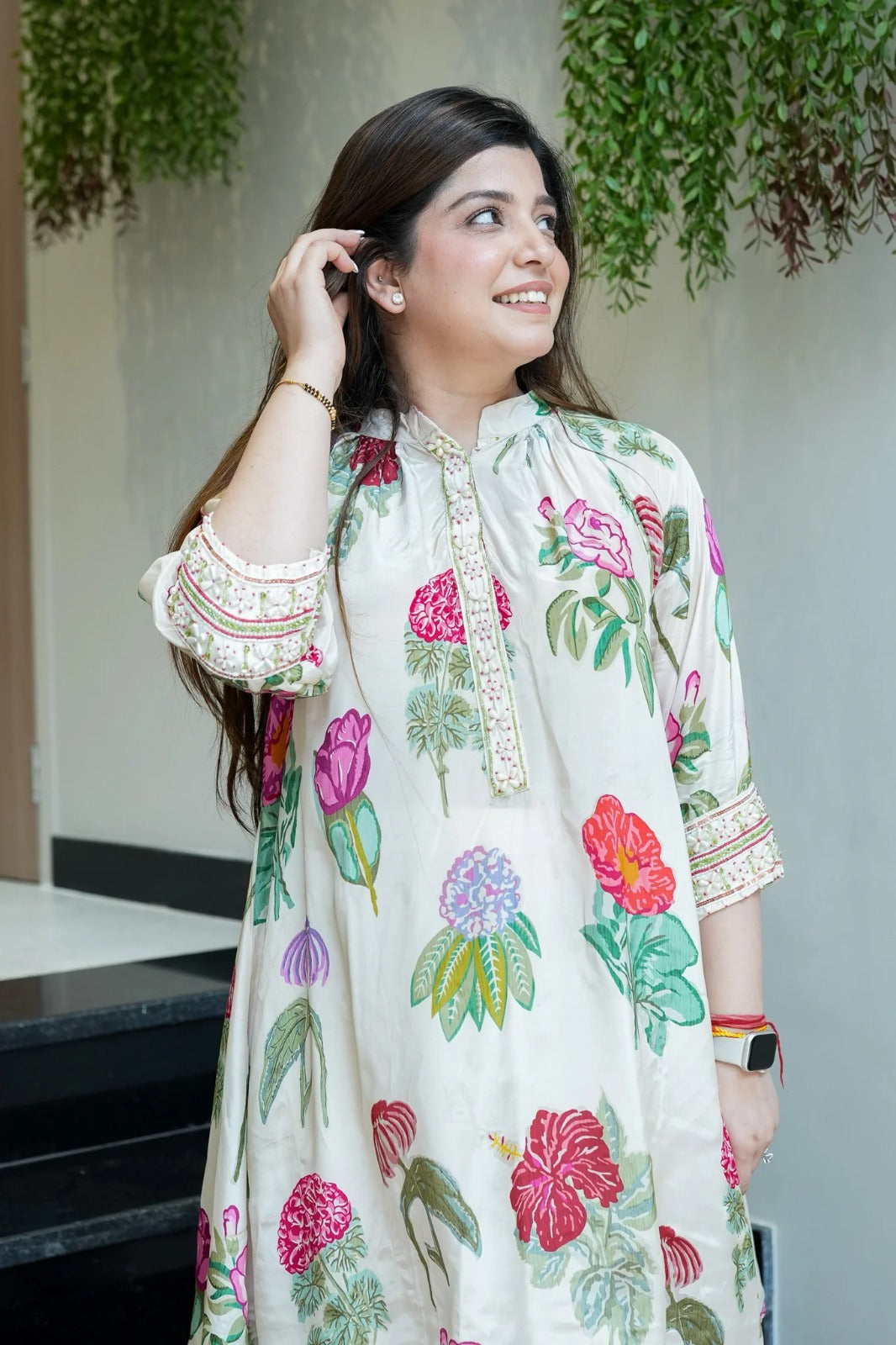 Saumiya floral printed pure and soft crepe cord-set for women