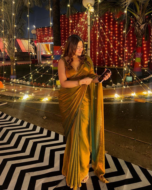 RANGOOT SUPPER HIT SIMARI SHINE GOLDEN SAREE