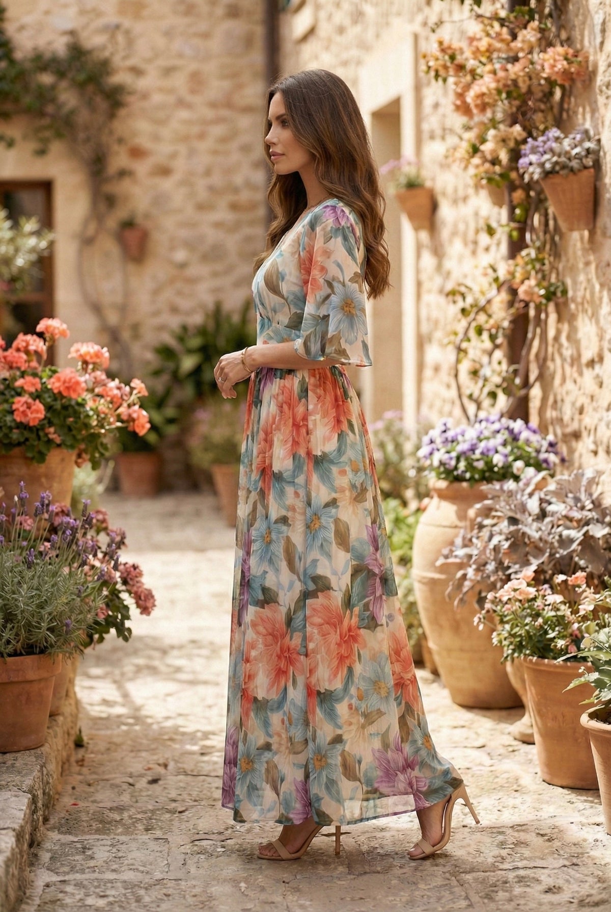 Ethereal Muse Floral Maxi Dress