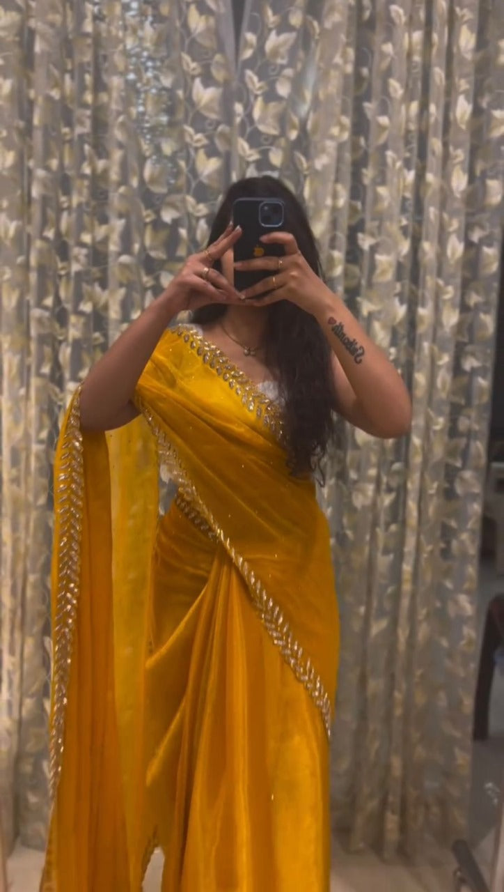 Pure soft Jimmy choo silk sarees with amazing sequins work