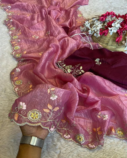 Crush Silk Sarees With Stunning Are a Glamorous And Luxurious Choice For special occasions