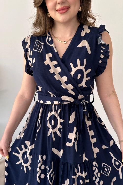 Mayaa printed peplum maxi dress for women